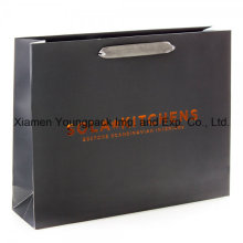 Large Luxury Card Black Matte Laminate Satin Handle Paper Bag